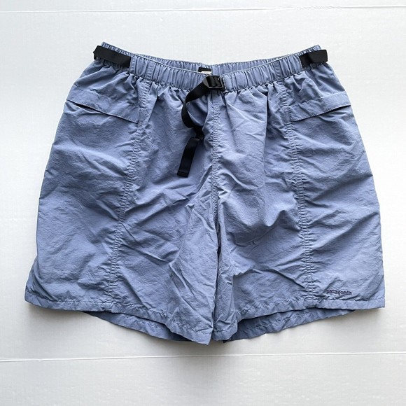 PATAGONIA Vintage River Shorts 5" Inseam Lined Blue Baggies XL Hiking Swimming - Picture 1 of 12
